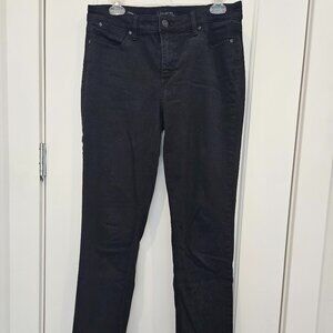 Black Flawless Five Pocket Straight Leg Jeans Longer Length